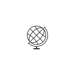 Globe icon isolated vector graphics