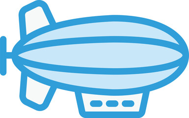 Zeppelin Vector Icon Design Illustration © Graphixs Art
