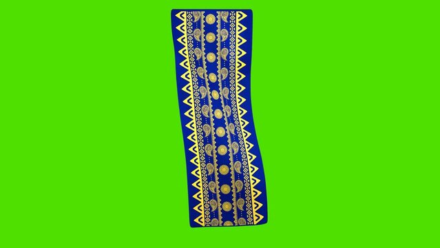 Aronai Bodo gamosa or gamusa from assam isolated.gamosa textile pattern. gamosa or gamusa is an article of significance for the indigenous people of Assam,bodoland, India.