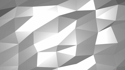 Fototapeta premium Grey color low poly triangle shape background. 2D layout illustration
