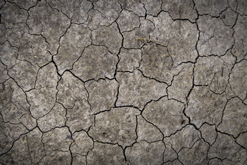 Dry soil due to drought