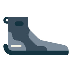 diving boots flat icon style