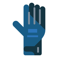 scuba gloves flat icon style