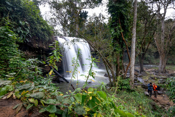 Hang Roi waterfall in K Bang district, Gia Lai province, Vietnam