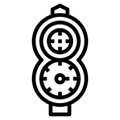 diving console line icon style