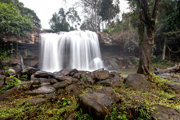 Hang Roi waterfall in K Bang district, Gia Lai province, Vietnam