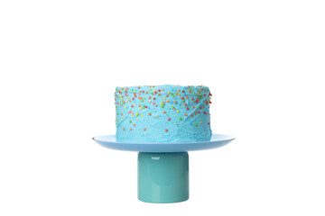 Concept of Happy Birthday, Happy Birthday cake, isolated on white background