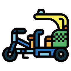 taxi filled outline icon style