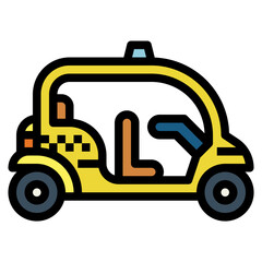 Naklejka premium taxi filled outline icon style