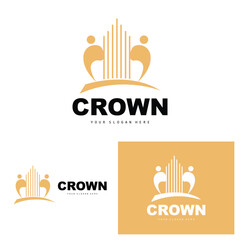 Crown Logo, King And Queen Icon Design, Vector Elegant, Simple, Template Illustration
