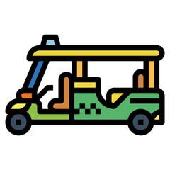 taxi filled outline icon style