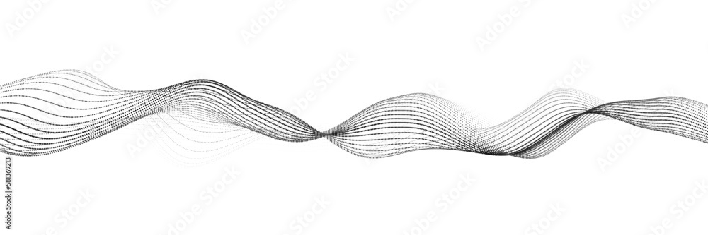 Poster abstract black smooth wave on a white background. dynamic sound wave. design element. 3d rendering.