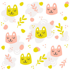 Animal vector children pattern design