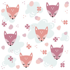 Obraz na płótnie Canvas Animal vector children pattern design