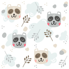 Animal vector children pattern design