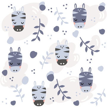 Animal vector children pattern design