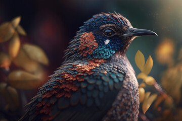 bird of paradise created with Generative AI technology