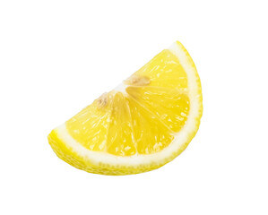 Sliced of lemon isolated on transparent background, PNG image