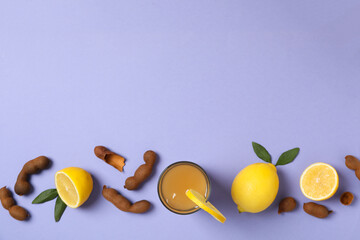 Fresh sweet drink - tamarind juice, tasty drink for refreshing