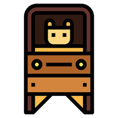 dresser filled outline icon style