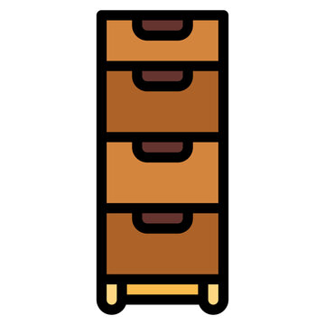 recommend clip art: dresser filled outline icon style