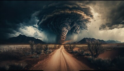 Unleashing Nature's Fury: Tornado in a Stormy Landscape - Implications for Climate Change and Natural Disasters