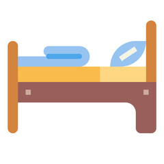 bed flat icon style