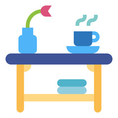 coffee table flat icon style