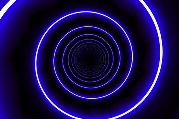 Abstract Pseudo Depth Spiral background, neon lights