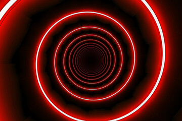 Abstract Pseudo Depth Spiral background, neon lights
