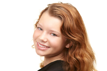 Youthful exuberance. Studio shot of a pretty young teen isolated on teen.