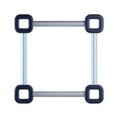 Square Vector Path 3D Icon