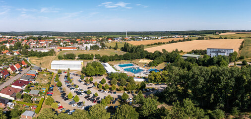 Blick über Harzgerode Luftbildaufnahme