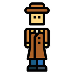 detective filled outline icon style