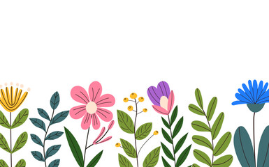 white background  floral , vector