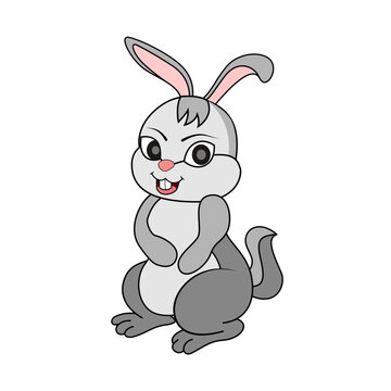 Rabbit cartoon cute sexy female character vector illustration mascot design