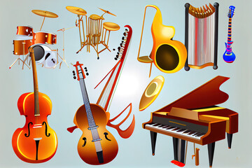 Obraz premium Music festival text banner design. Generative Ai