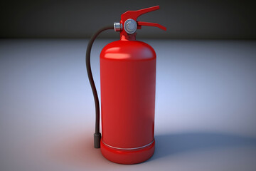 Obraz premium Fire Extinguisher. RED Fire Extinguisher. Generative AI