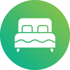 Double bed Vector Icon Design Illustration