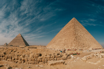 Fototapeta na wymiar Great Pyramids of Giza, Egypt