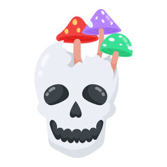 Mushrooms Skull 