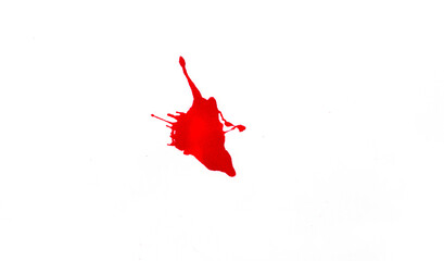 Blood splatters. Red blots of watercolor Realistic bloody splatters for Halloween Drop of blood concept.