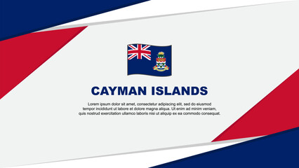 Cayman Islands Flag Abstract Background Design Template. Cayman Islands Independence Day Banner Cartoon Vector Illustration. Cayman Islands