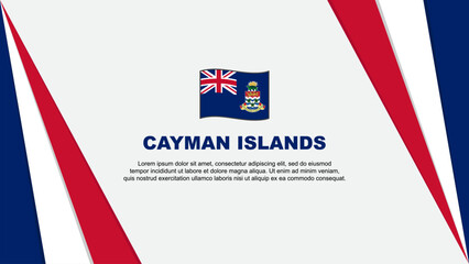 Cayman Islands Flag Abstract Background Design Template. Cayman Islands Independence Day Banner Cartoon Vector Illustration. Cayman Islands Flag