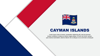 Cayman Islands Flag Abstract Background Design Template. Cayman Islands Independence Day Banner Cartoon Vector Illustration. Cayman Islands Illustration