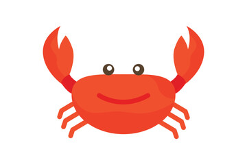Crab icon illustration. icon related to seafood. Flat icon style. Simple vector design editable