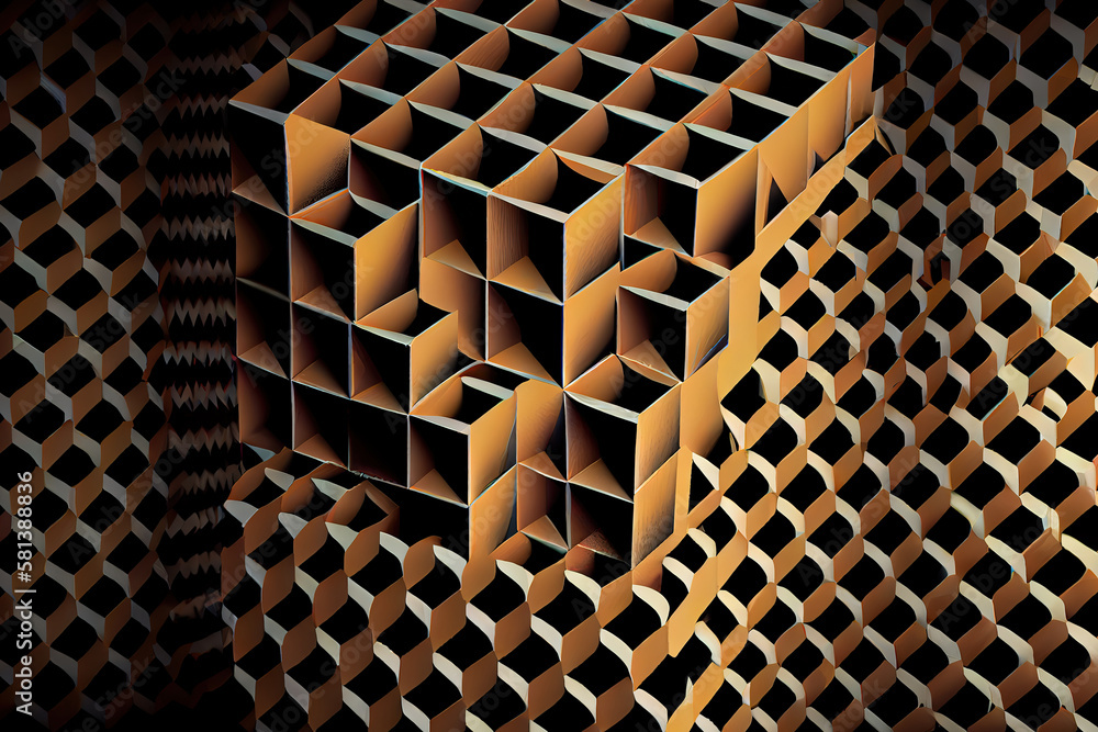 Poster pattern cube background. generative ai