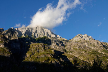 Am Wildbach Raccolana am Monte Cimone in Italien