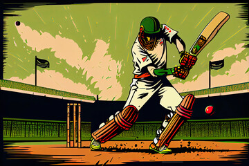 batsman playing cricket championship sports