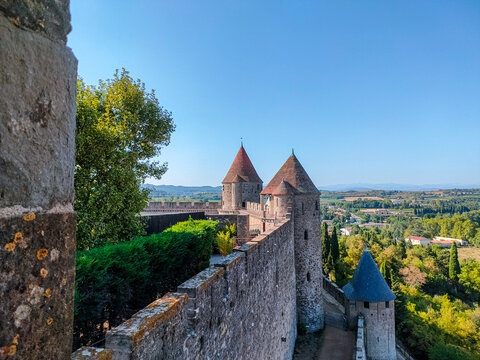 Paysage de la cit&eacute; de Carcasonne